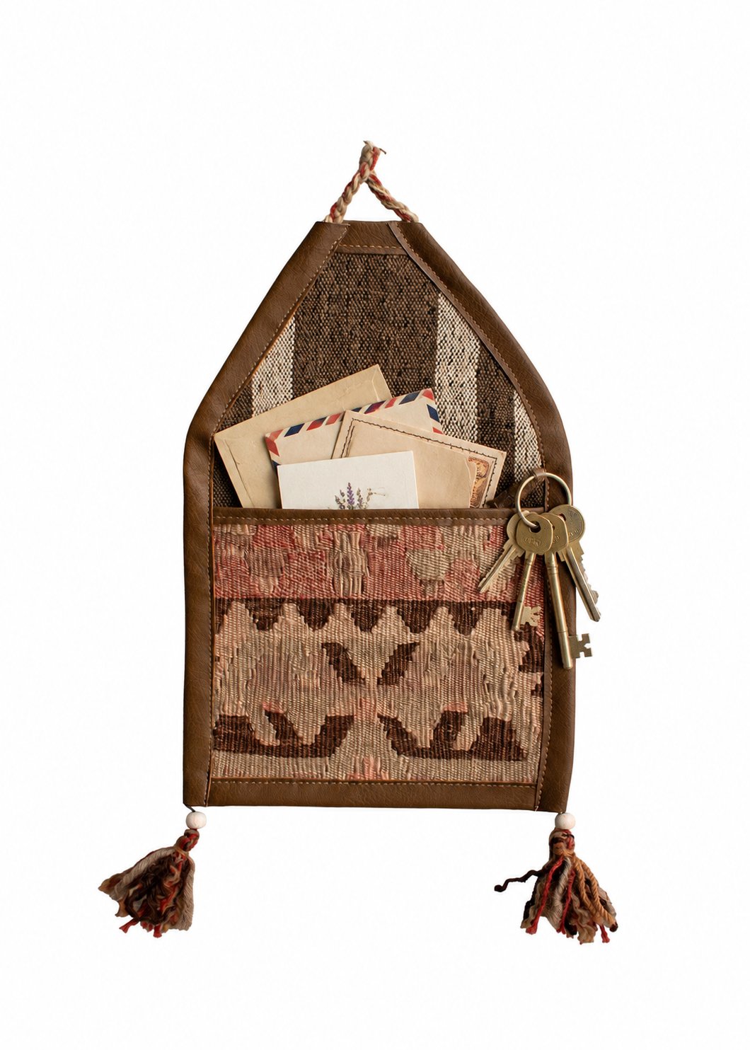 Vintage Turkish Kilim Pocket Hanging