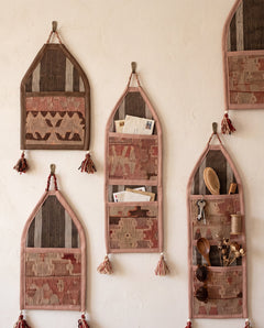 Vintage Turkish Kilim Pocket Hanging