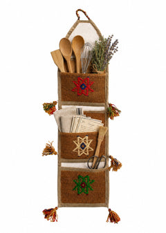 Vintage Turkish Kilim Pocket Hanging