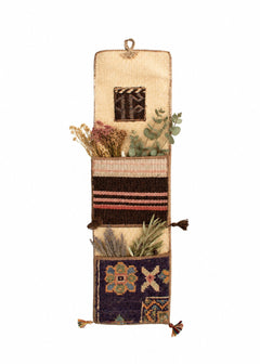 Vintage Turkish Kilim Pocket Hanging