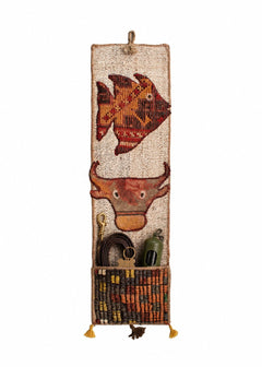 Vintage Turkish Kilim Pocket Hanging