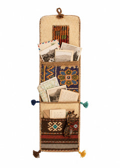 Vintage Turkish Kilim Pocket Hanging