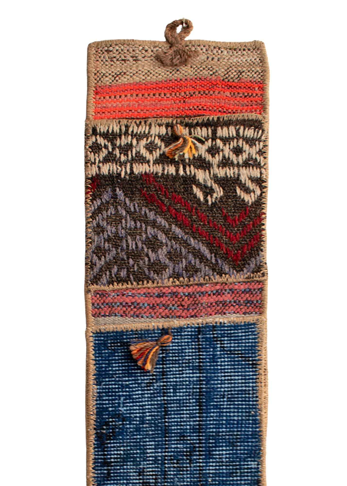 Vintage Turkish Kilim Pocket Hanging