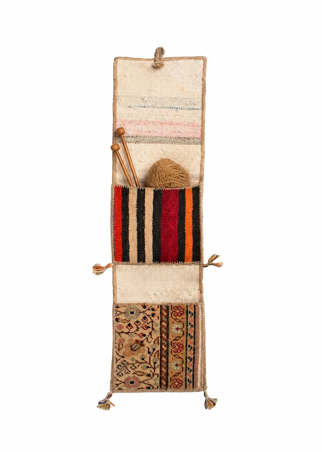 Vintage Turkish Kilim Pocket Hanging