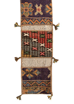 Vintage Turkish Kilim Pocket Hanging