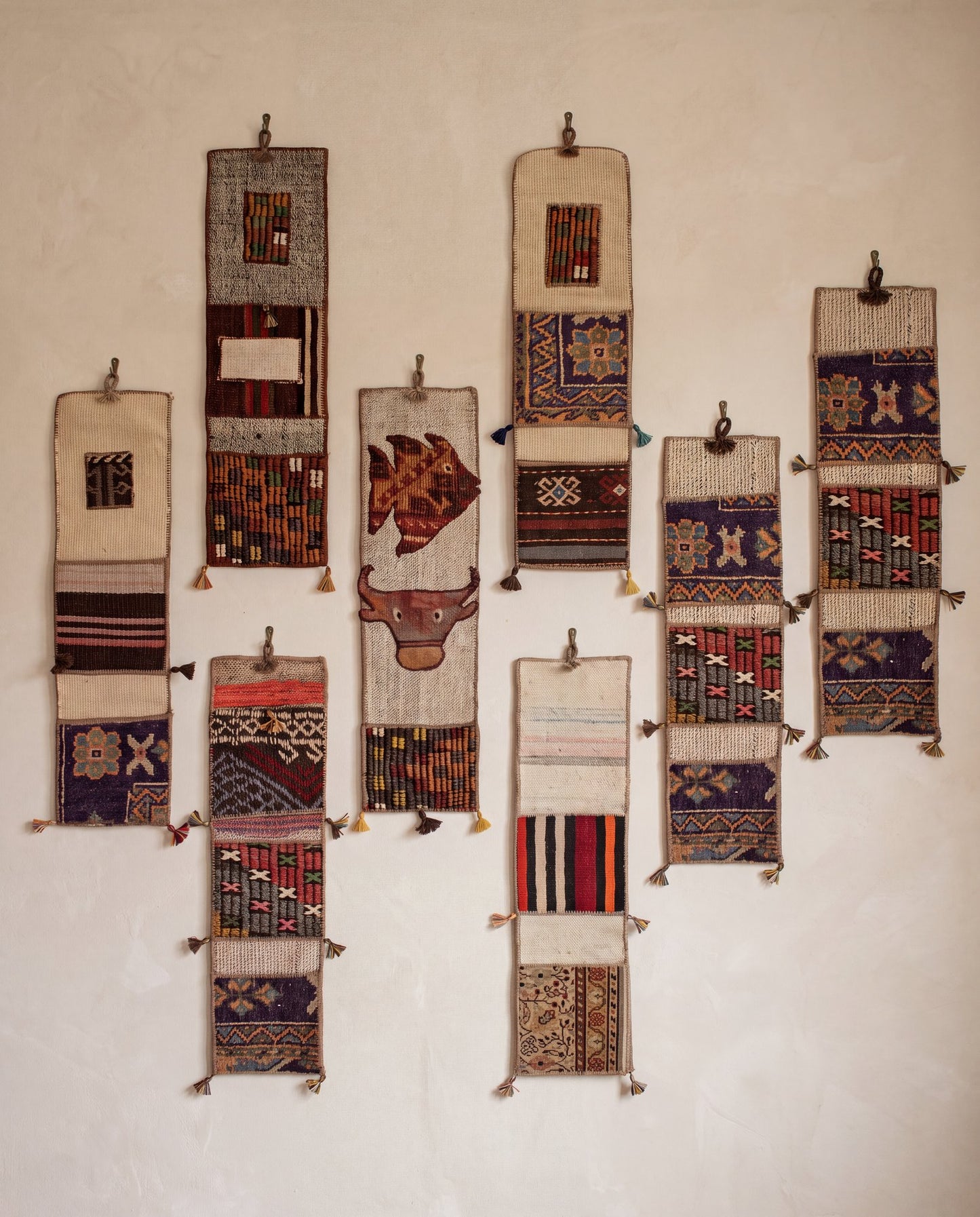 Vintage Turkish Kilim Pocket Hanging