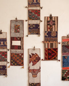 Vintage Turkish Kilim Pocket Hanging
