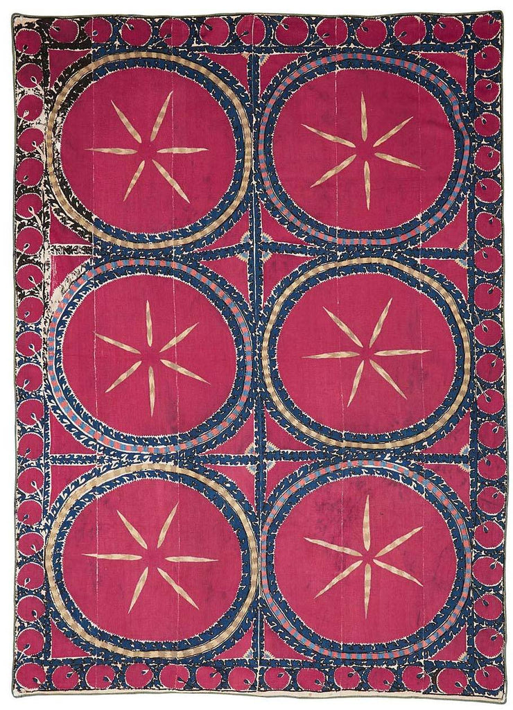 150 Year Old Antique Handmade Uzbek Suzani - Najaf Rugs & Textile