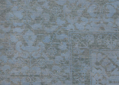 A handwoven Afghan Balkh rug featuring a detailed blue Mamluk pattern on a wool and cotton base.