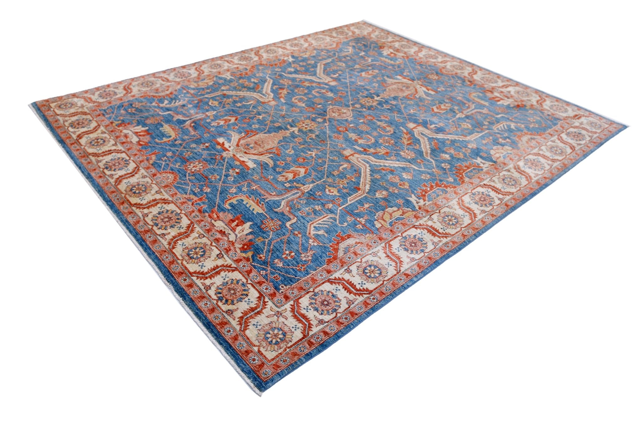 High Quality Handmade Afghan Chobi Rug | 296 x 249 cm | 9'9" x 8'2" - Najaf Rugs & Textile