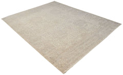 A rectangular Afghan Balkh rug featuring a subtle, traditional pattern in neutral beige tones.