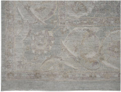 A handwoven Afghan Balkh rug featuring a traditional Chobi pattern in soft, neutral earth tones.