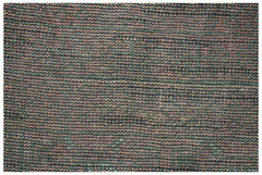 A handmade Afghan Baluch rug featuring a textured, horizontal striped pattern in earthy tones.