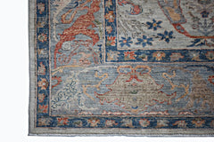 Handmade Transitional Afghan Chobi Rug | 301 x 248 cm | 9'10" x 8'1" - Najaf Rugs & Textile