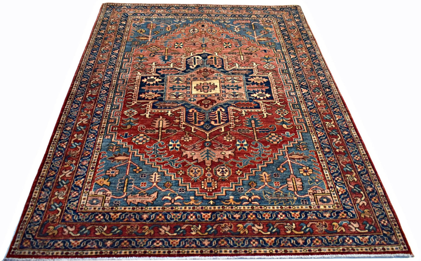 Handmade Traditional Afghan Chobi Rug | 208 x 157 cm | 6'10" x 5'2" - Najaf Rugs & Textile