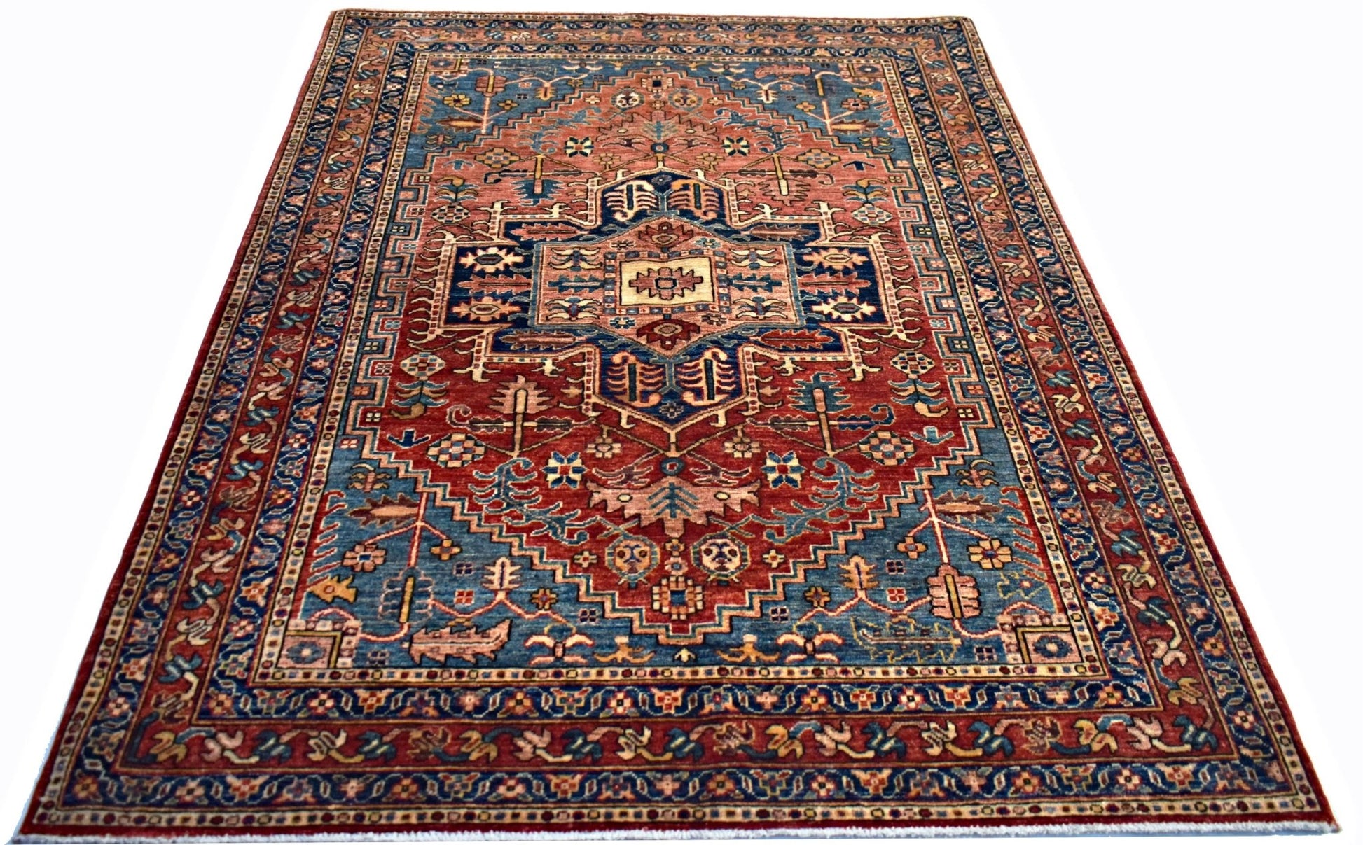 Handmade Traditional Afghan Chobi Rug | 208 x 157 cm | 6'10" x 5'2" - Najaf Rugs & Textile