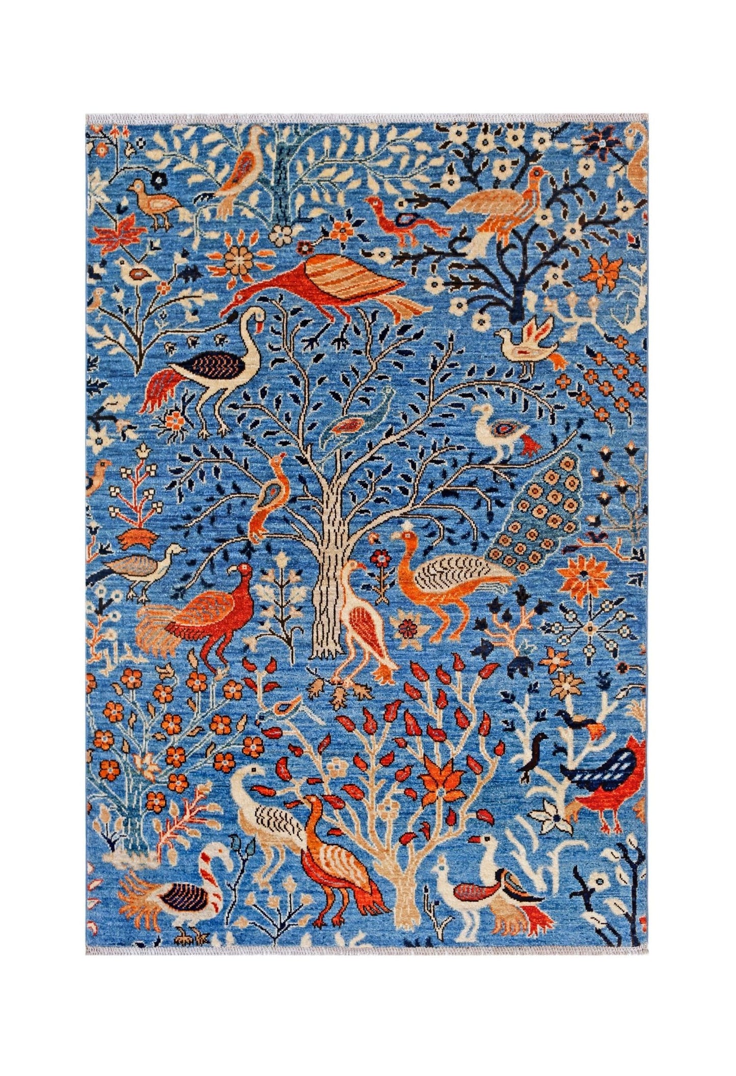 Handmade Afghan Chobi Hunting Rug | 183 x 123 cm | 6' x 4'1" - Najaf Rugs & Textile