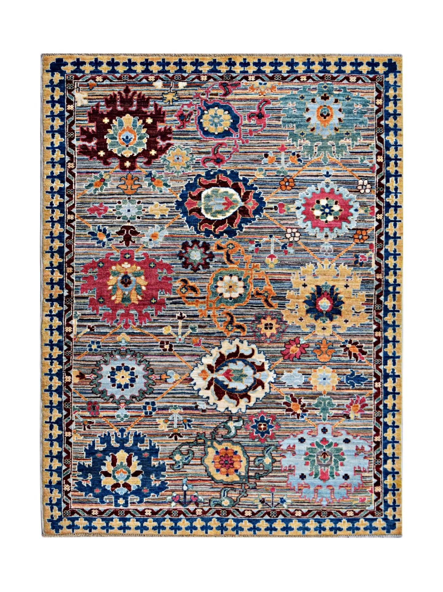 Handmade Afghan Chobi Rug | 179 x 119 cm | 5'10" x 3'11" - Najaf Rugs & Textile