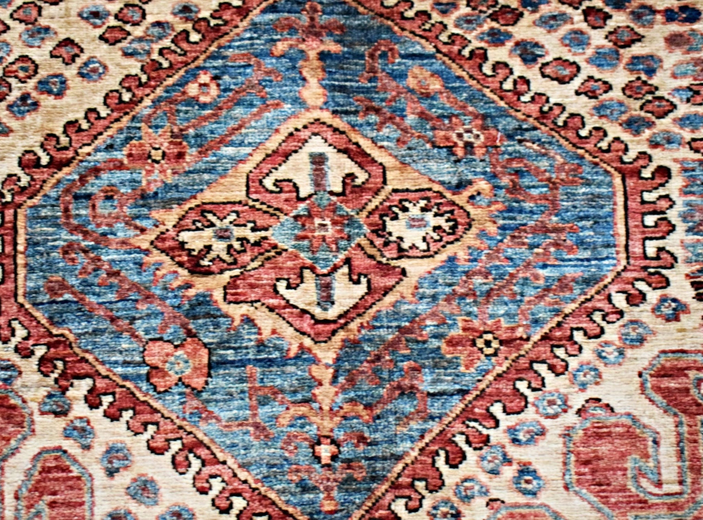 Handmade Traditional Afghan Chobi Rug | 203 x 156 cm | 6'8" x 5'2" - Najaf Rugs & Textile