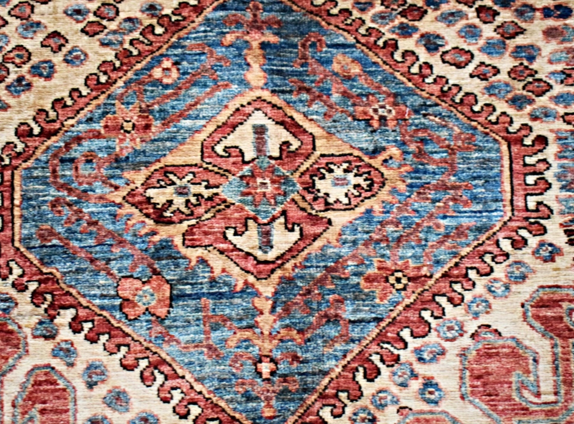 Handmade Traditional Afghan Chobi Rug | 203 x 156 cm | 6'8" x 5'2" - Najaf Rugs & Textile