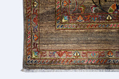 Handmade Traditional Afghan Chobi Rug | 208 x 155 cm | 6'10" x 5'1" - Najaf Rugs & Textile