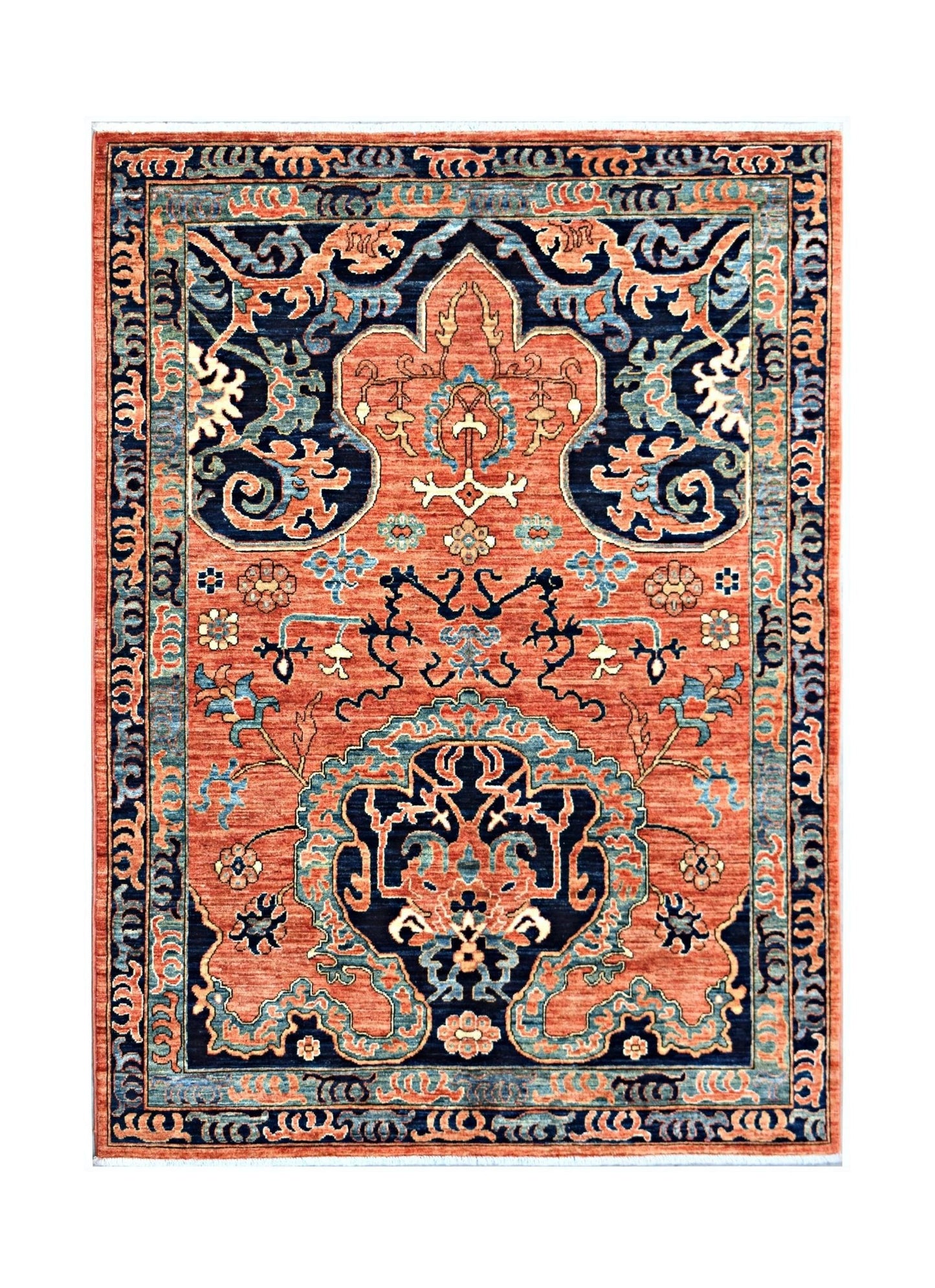 Handmade Traditional Afghan Chobi Rug | 211 x 154 cm | 6'11" x 5'1" - Najaf Rugs & Textile