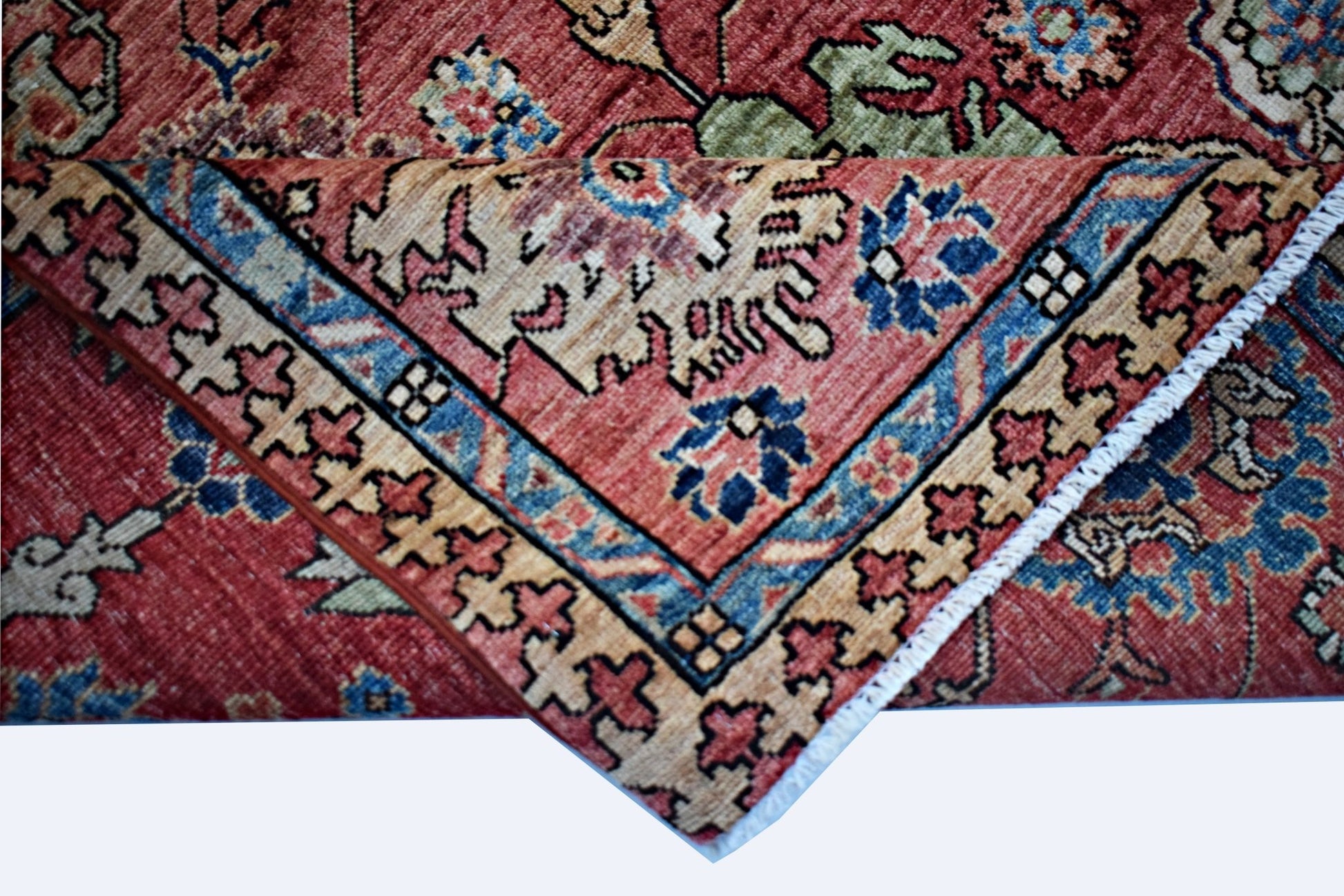 Handmade Traditional Afghan Chobi Rug | 216 x 155 cm | 7'1" x 5'1" - Najaf Rugs & Textile