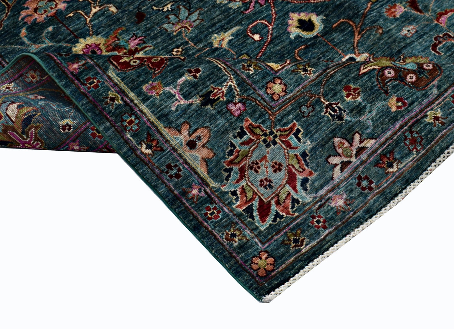 Handmade Traditional Afghan Chobi Rug | 241 x 174 cm | 7'11" x 5'9" - Najaf Rugs & Textile