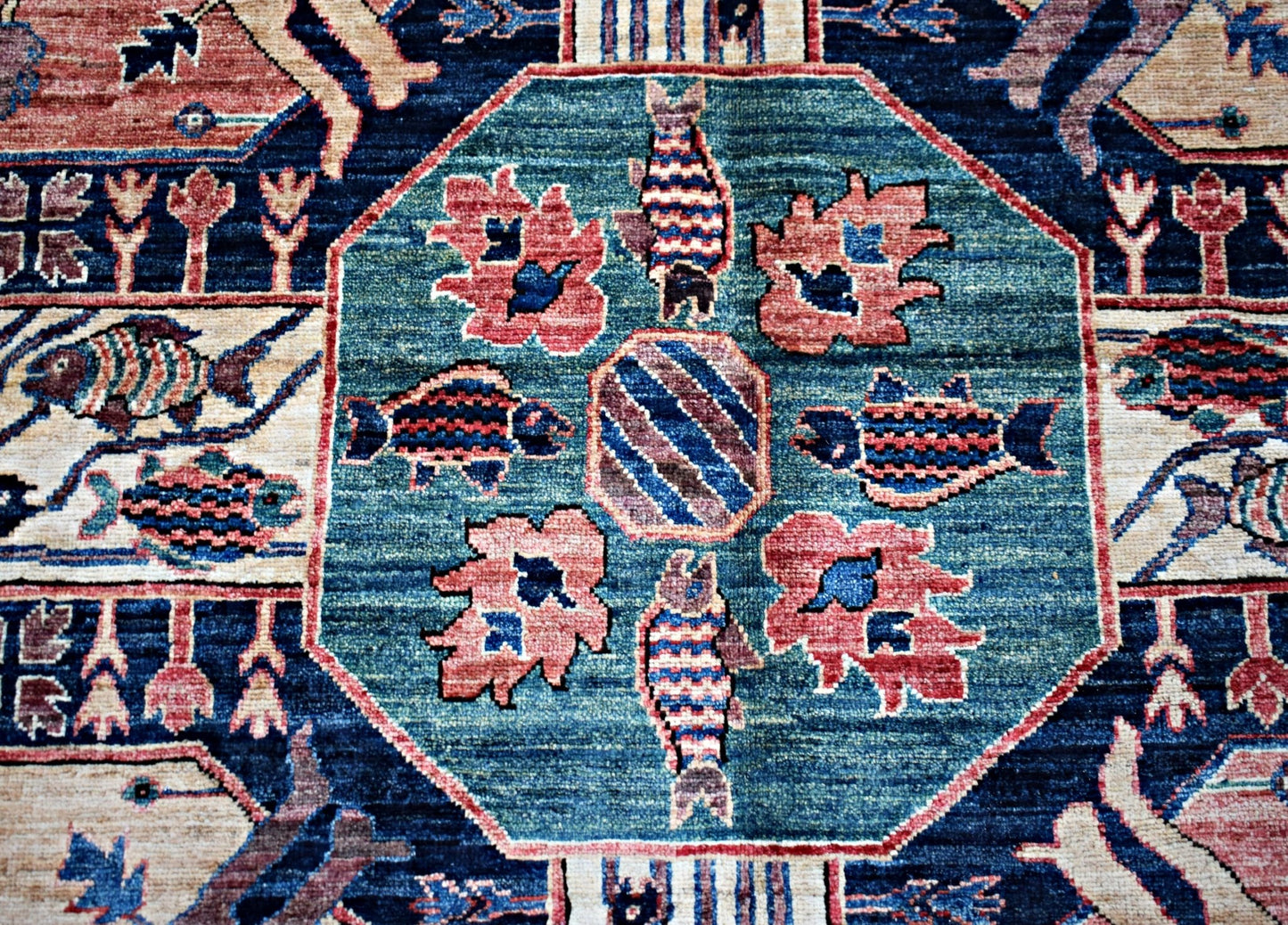 Handmade Traditional Afghan Chobi Rug | 246 x 247 cm | 8'1" x 8'2" - Najaf Rugs & Textile