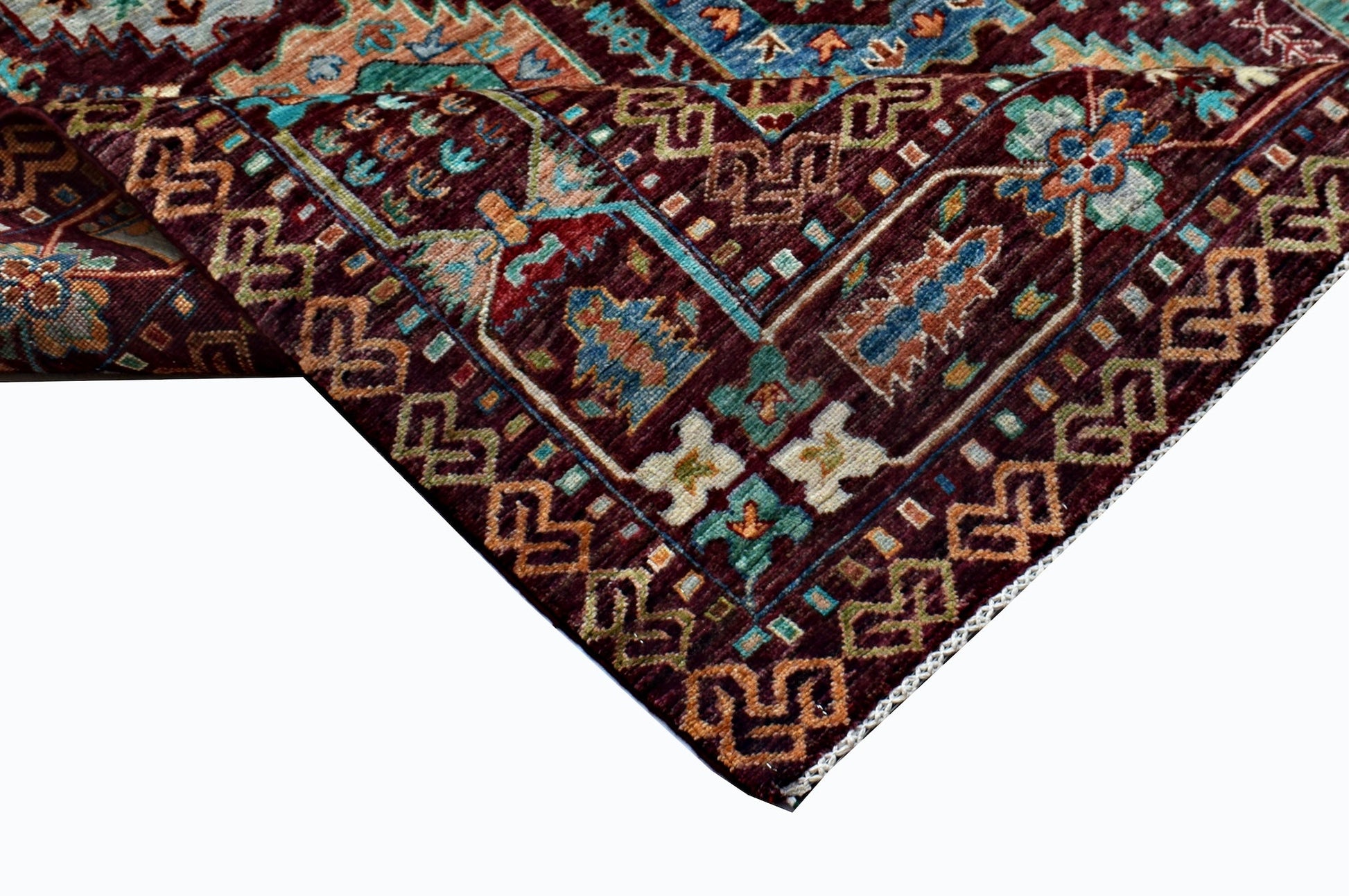 Handmade Traditional Afghan Chobi Rug | 247 x 174 cm | 8'1" x 5'9" - Najaf Rugs & Textile