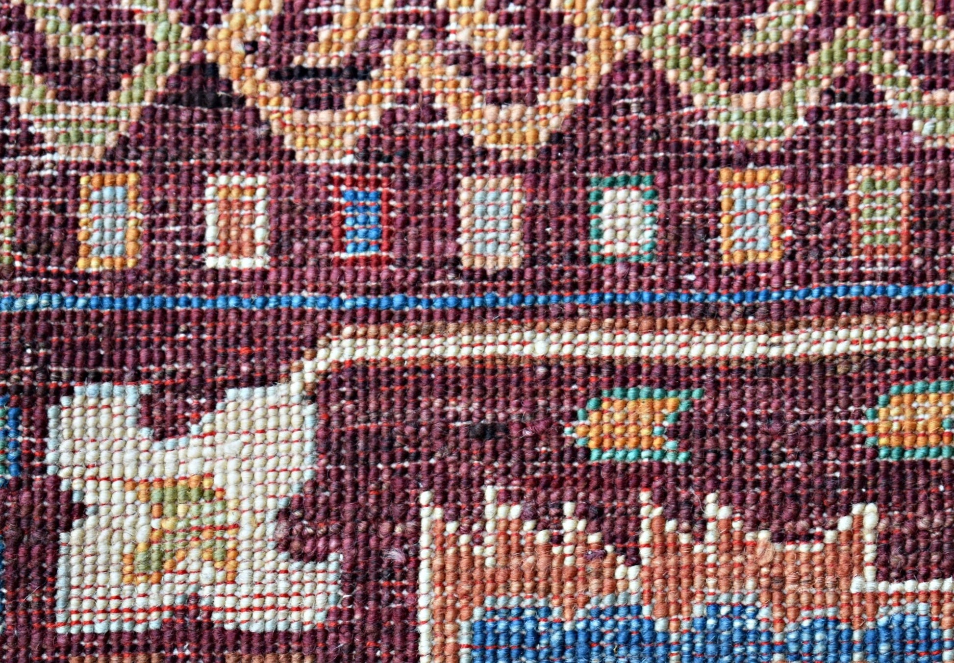 Handmade Traditional Afghan Chobi Rug | 247 x 174 cm | 8'1" x 5'9" - Najaf Rugs & Textile