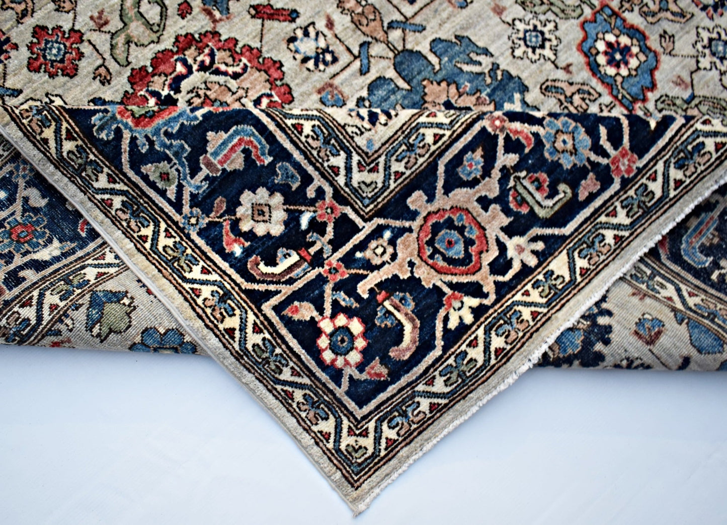 Handmade Transitional Afghan Chobi Rug | 300 x 187 cm | 9'10" x 6'2" - Najaf Rugs & Textile