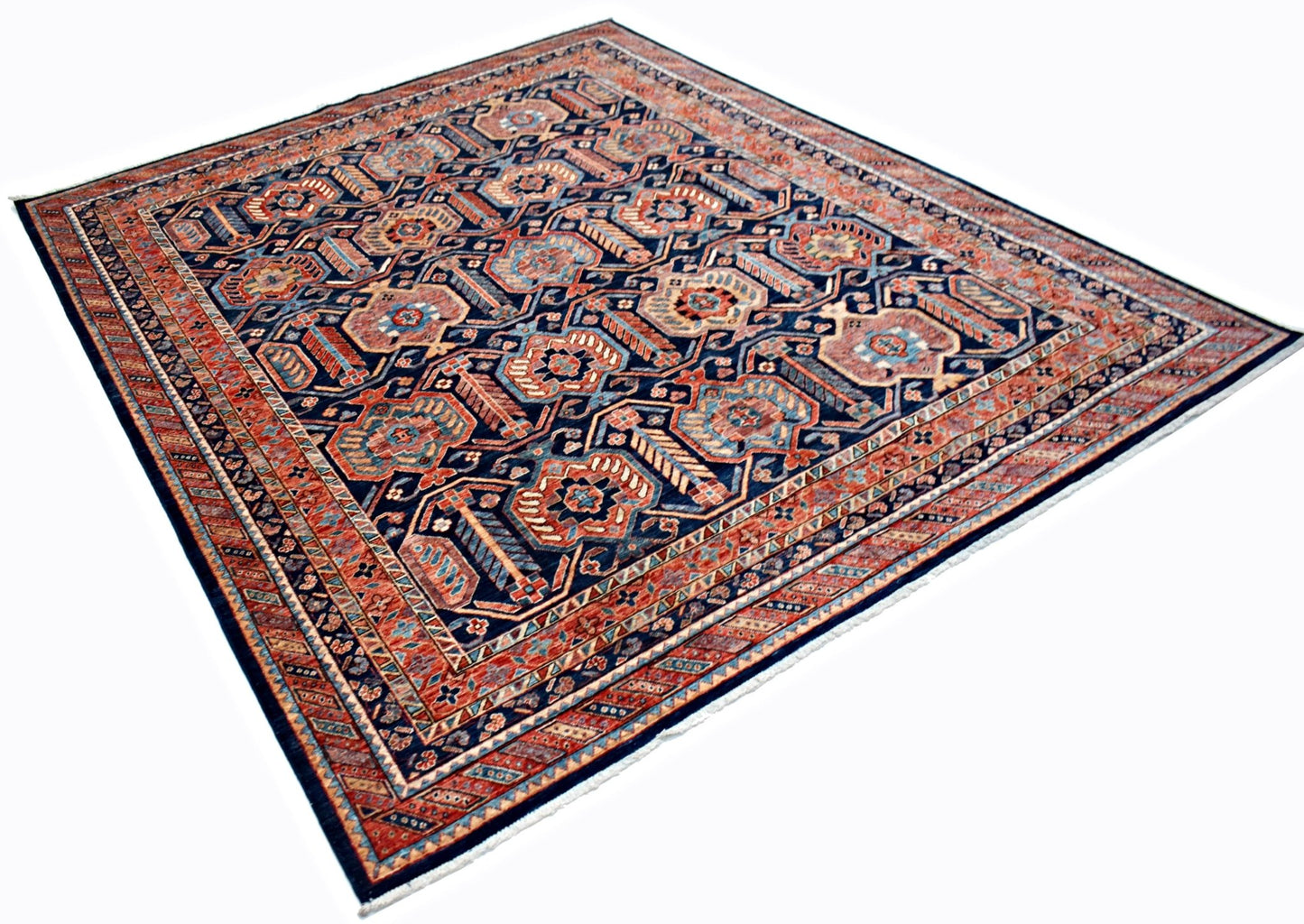 Handmade Traditional Afghan Chobi Rug | 300 x 247 cm | 9'10" x 8'2" - Najaf Rugs & Textile