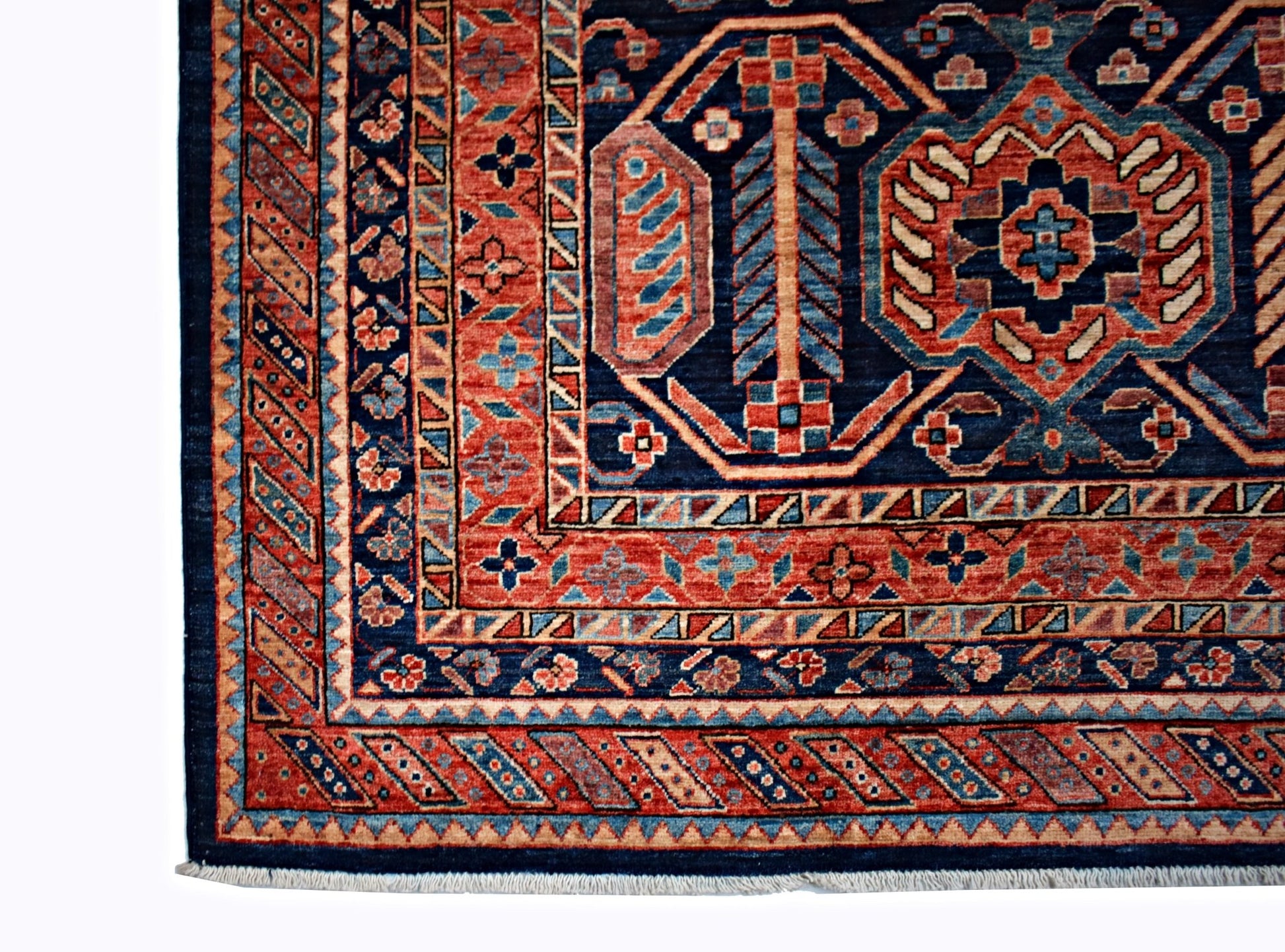 Handmade Traditional Afghan Chobi Rug | 300 x 247 cm | 9'10" x 8'2" - Najaf Rugs & Textile