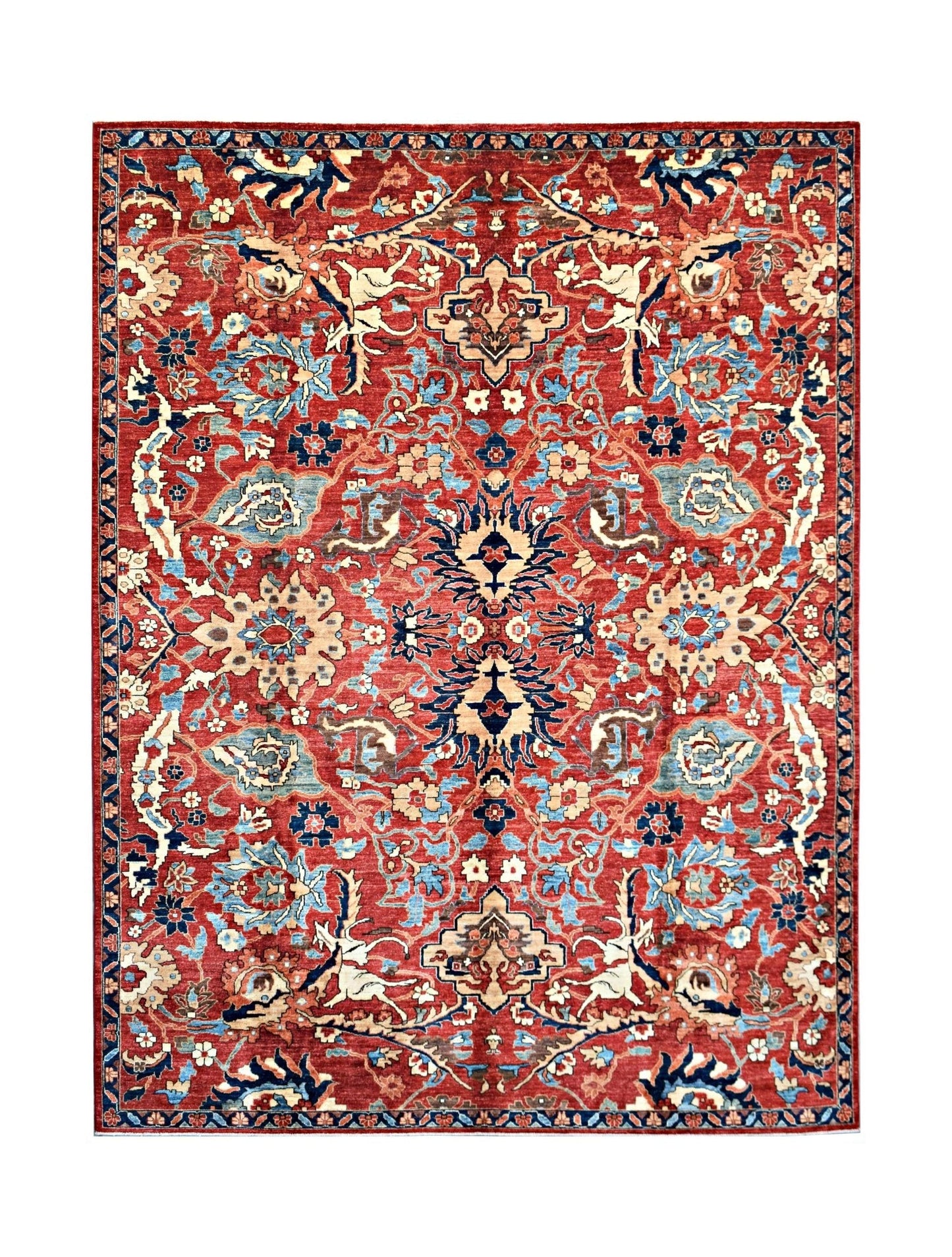 Handmade Traditional Afghan Chobi Rug | 356 x 275 cm | 11'8" x 8' - Najaf Rugs & Textile