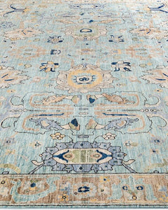 Handmade Transitional Afghan Chobi Rug | 357 x 280 cm | 11'7" x 9'1" - Najaf Rugs & Textile