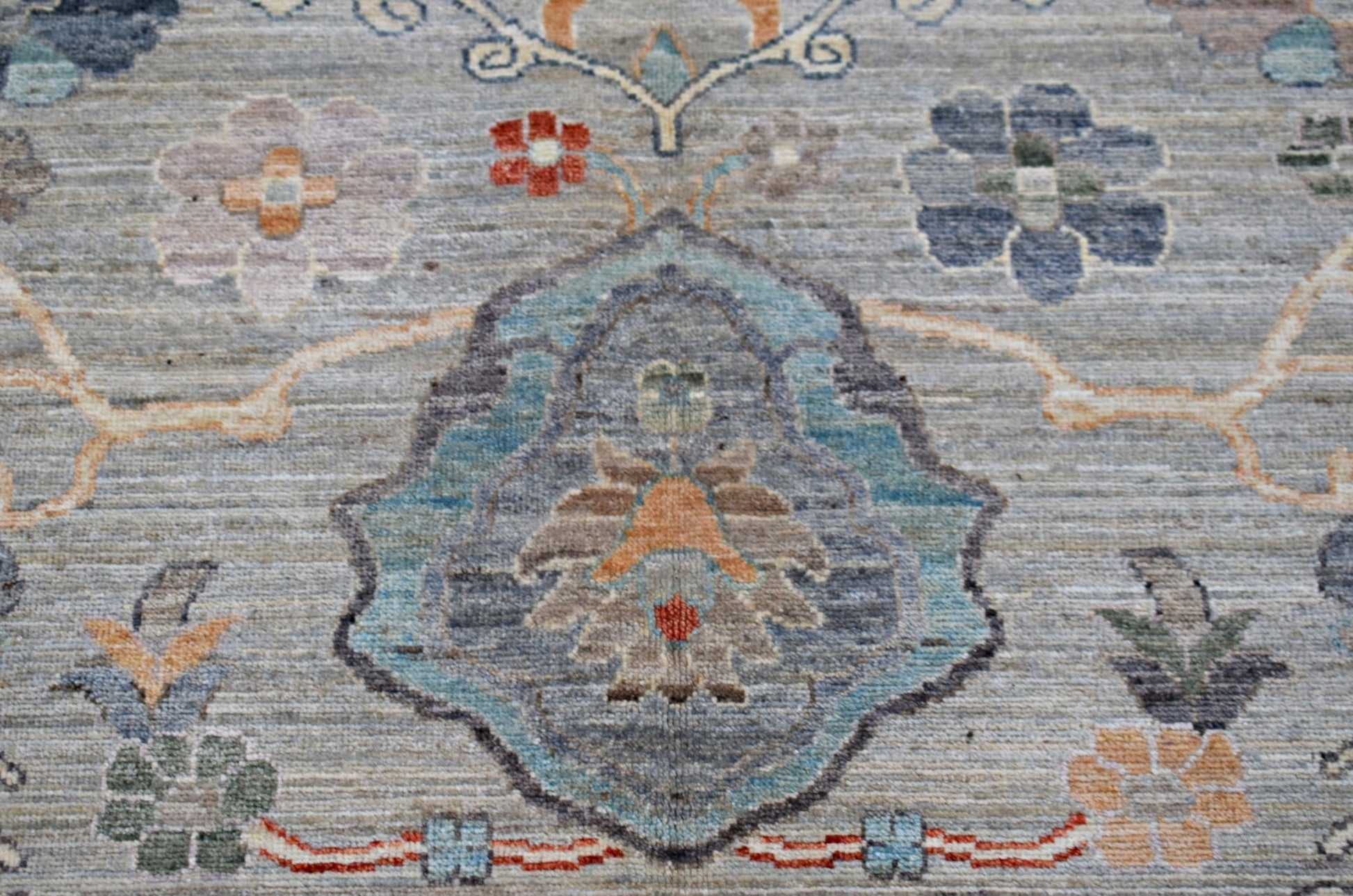 Handmade Transitional Afghan Chobi Rug | 372 x 276 cm | 12'31" x 9'1" - Najaf Rugs & Textile