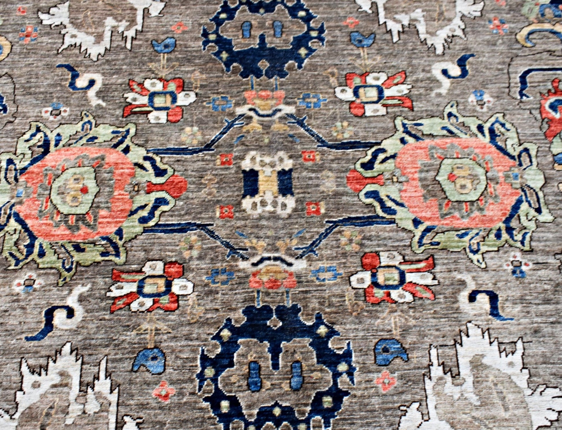 Handmade Transitional Afghan Chobi Rug | 418 x 302 cm | 13'9" x 9'11" - Najaf Rugs & Textile