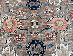 Handmade Transitional Afghan Chobi Rug | 418 x 302 cm | 13'9" x 9'11" - Najaf Rugs & Textile