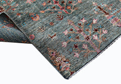 Handmade Traditional Afghan Tree of Life Rug | 207 x 152 cm | 6'10" x 5' - Najaf Rugs & Textile