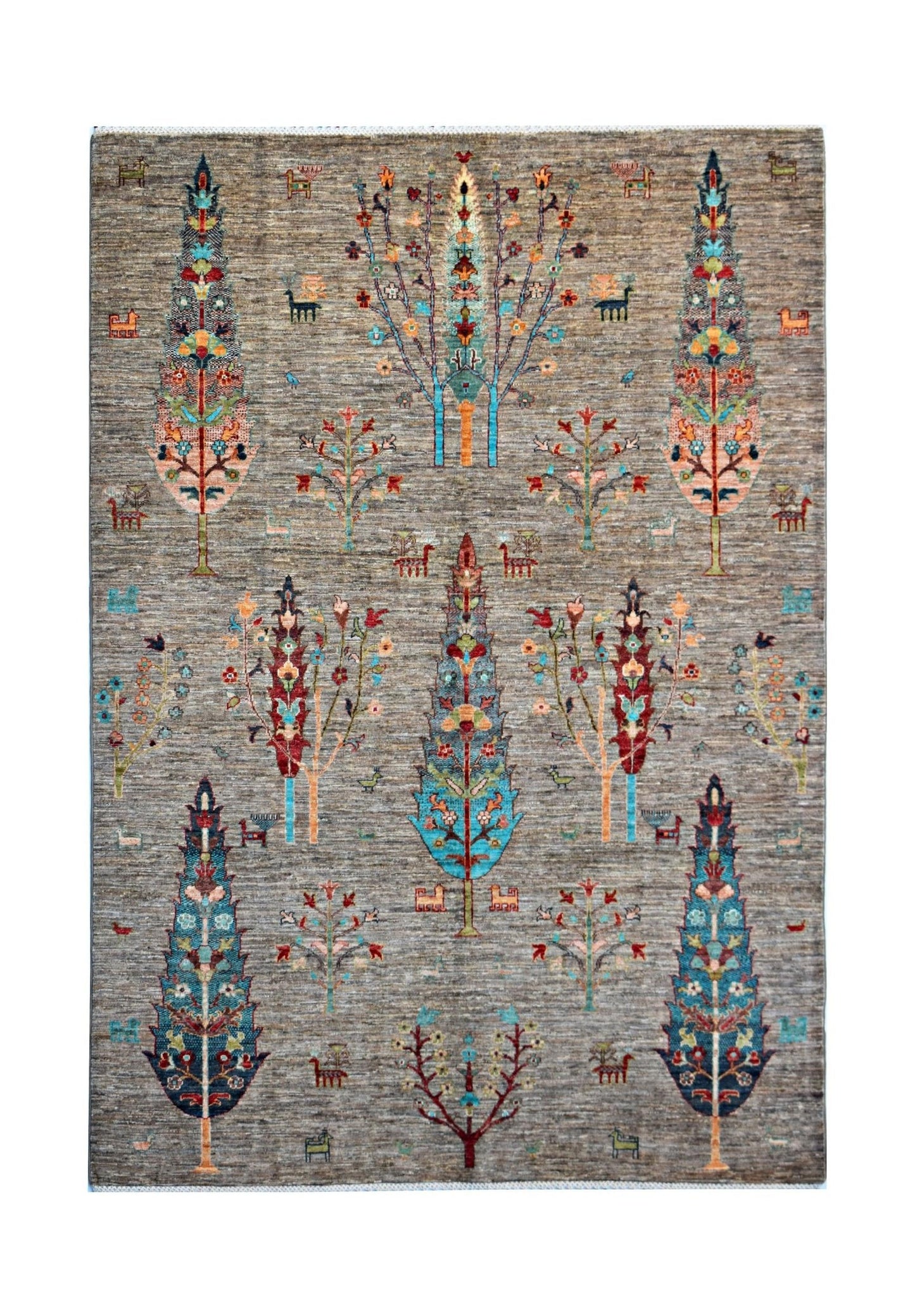 Handmade Traditional Afghan Chobi Rug | 243 x 174 cm | 8' x 5'9" - Najaf Rugs & Textile
