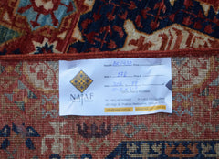 A hand-knotted Afghan Chobi runner featuring a traditional Mamluk medallion pattern in warm tones.