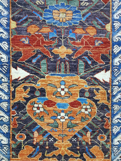 Handmade Traditional Chobi Hallway Runner | 355 x 70 cm | 11'6" x 2'2" - Najaf Rugs & Textile