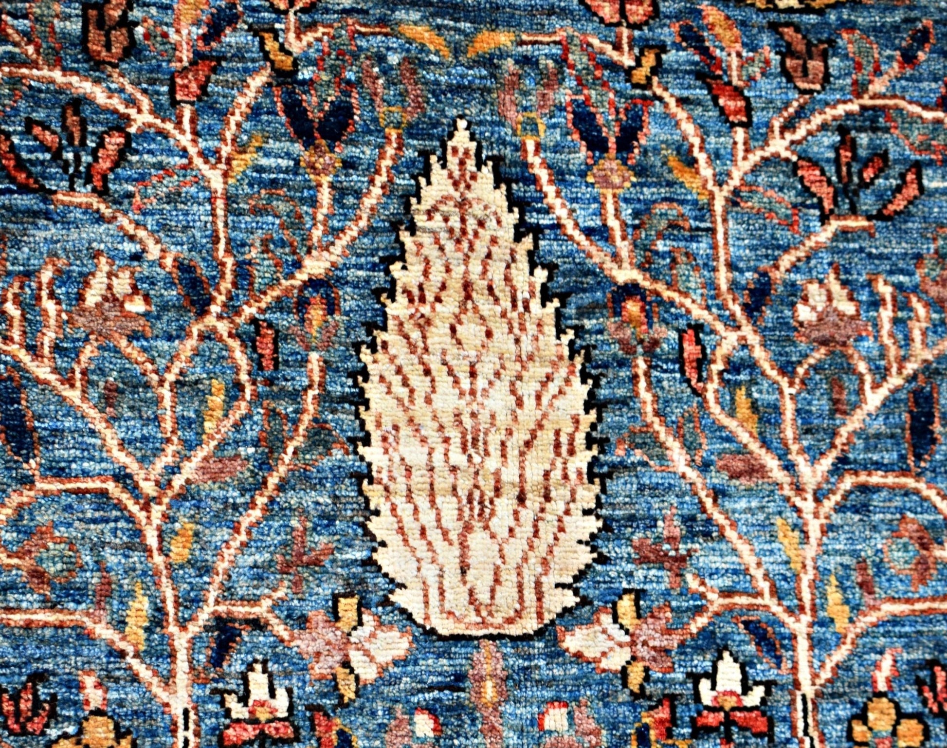 Handmade Afghan Chobi Hallway Runner | 406 x 87 cm | 13'4" x 2'10" - Najaf Rugs & Textile
