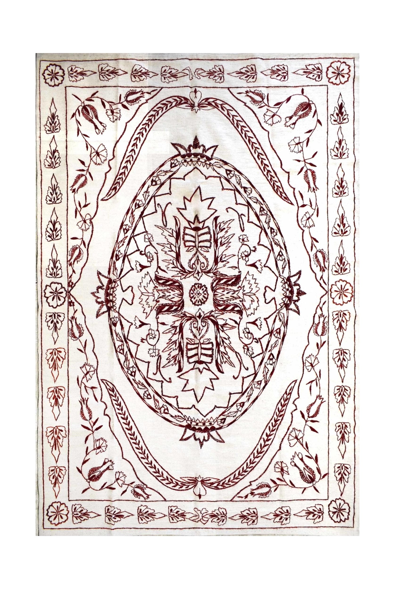 Afghan Embroidered Kilim