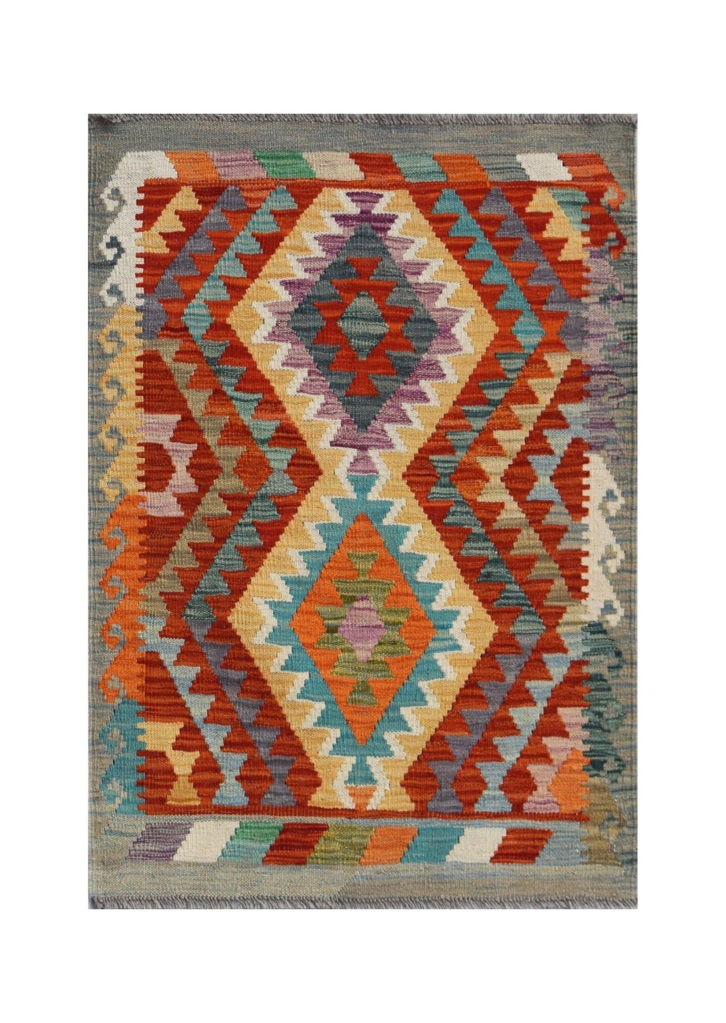 Handmade Afghan Maimana Kilim | 112 x 82 cm | 4'3" x 2'9" - Najaf Rugs & Textile