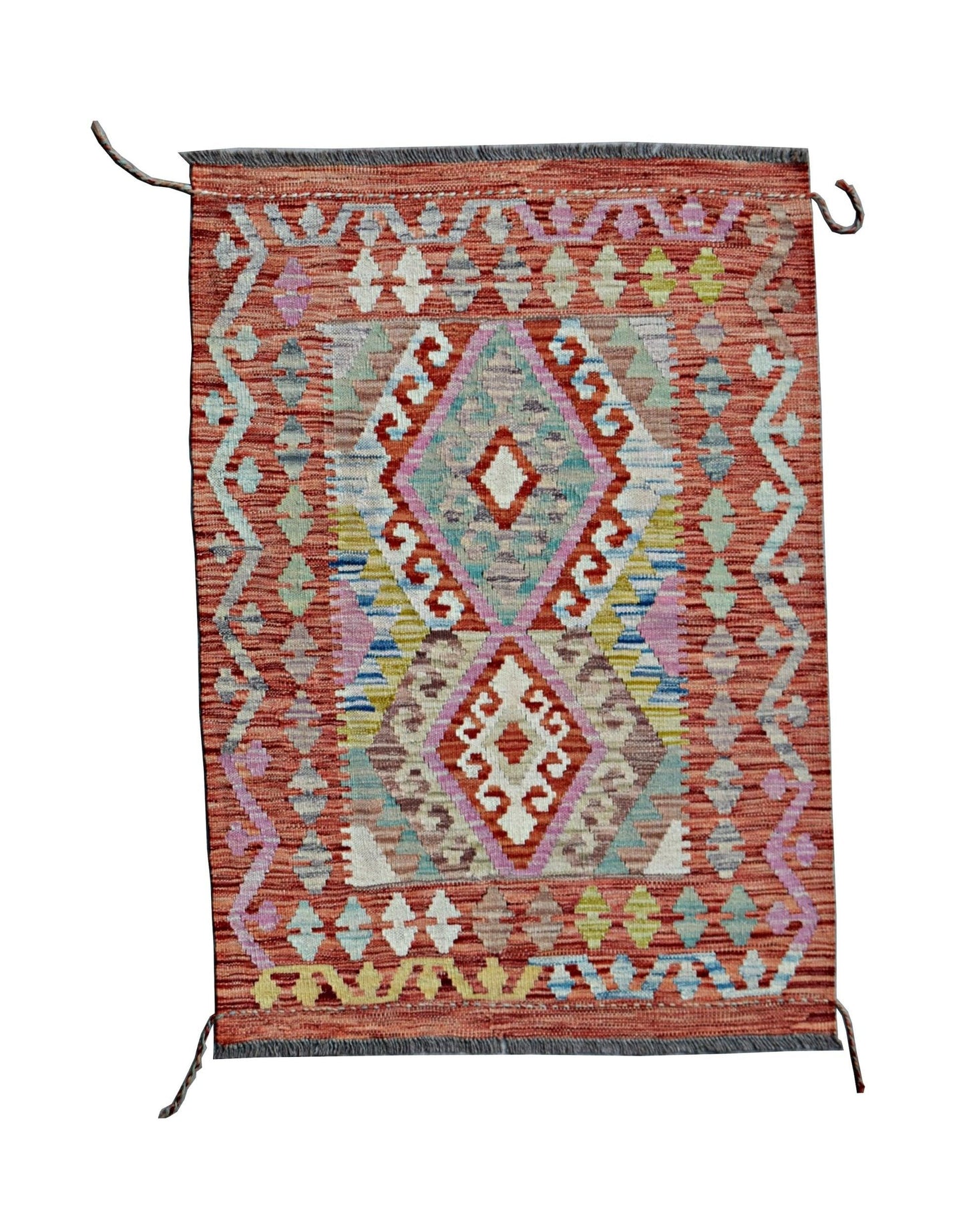 Handmade Afghan Maimana Kilim | 115 x 83 cm | 3'9" x 2'9" - Najaf Rugs & Textile