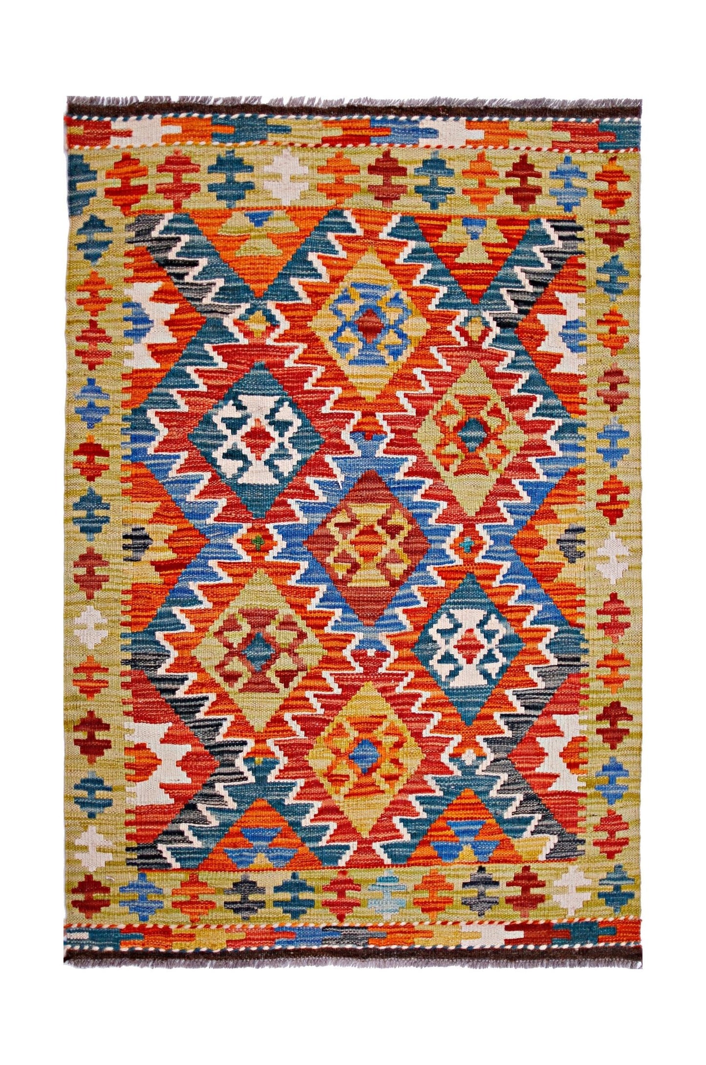 Handmade Afghan Maimana Kilim | 120 x 84 cm | 3'11" x 2'9" - Najaf Rugs & Textile