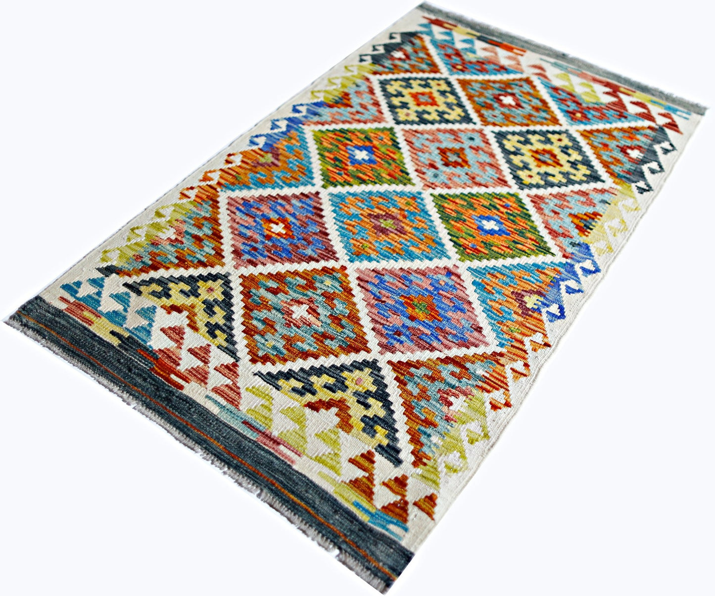 Handmade Afghan Maimana Kilim | 126 x 79 cm | 4'2" x 2'7" - Najaf Rugs & Textile