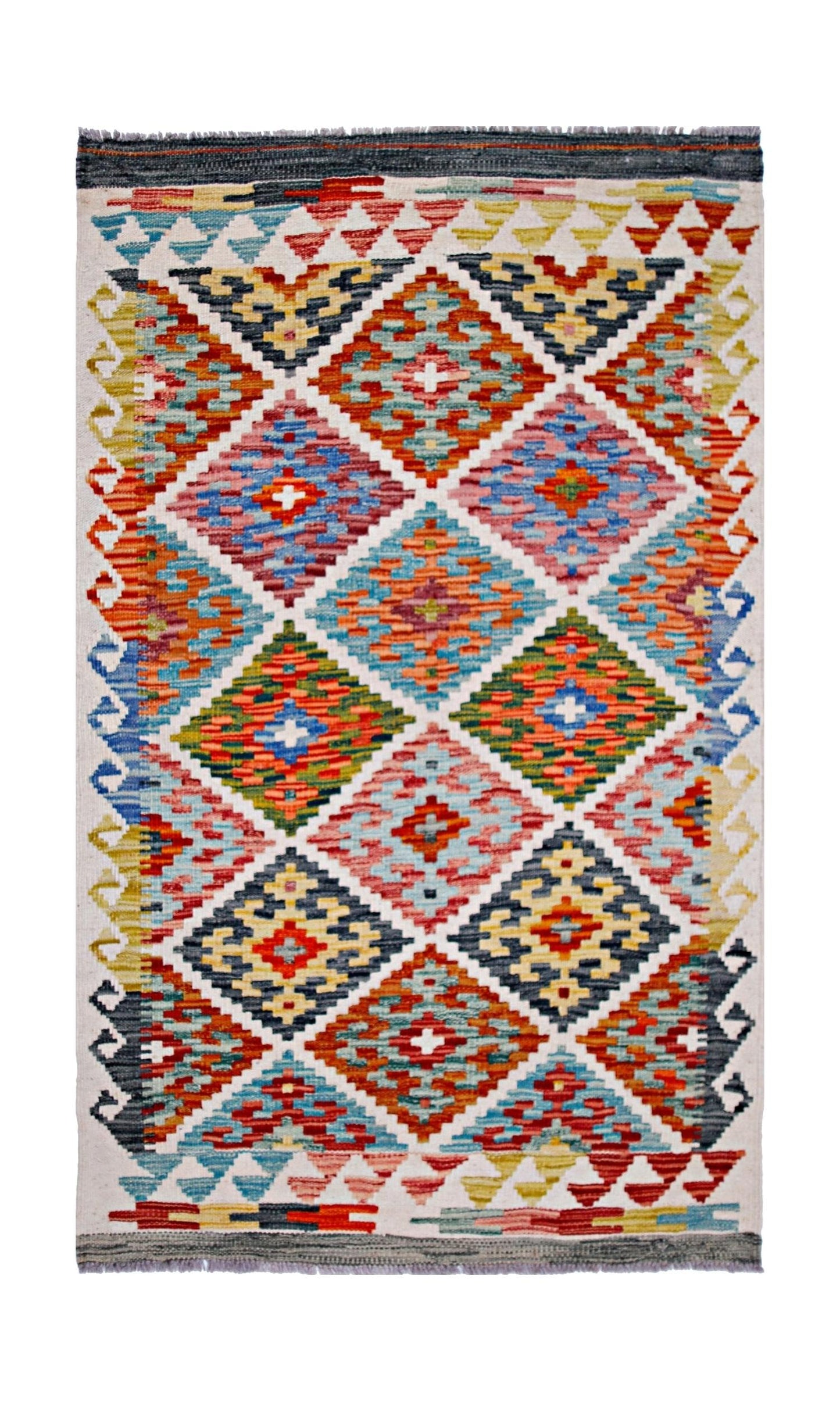 Handmade Afghan Maimana Kilim | 126 x 79 cm | 4'2" x 2'7" - Najaf Rugs & Textile
